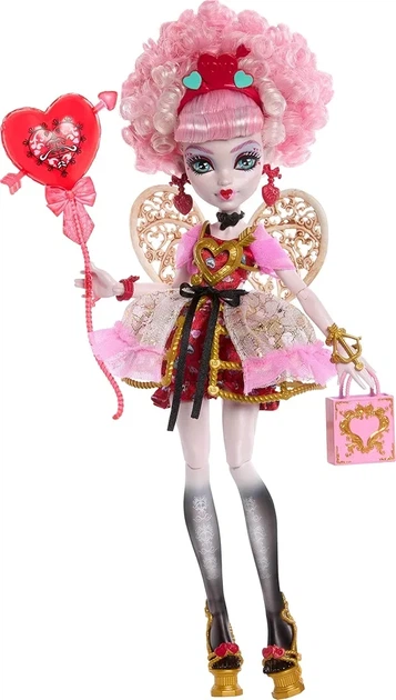 Кукла Monster High Scary Sweet Birthday Doll, Cupid Asteria Купидон Астерия в розово-красном праздничном платье JBG77 - Фото 1 Кукла Monster High Scary Sweet Birthday Doll, Cupid Asteria Купидон Астерия в розово-красном праздничном платье JBG77 - изображение 1