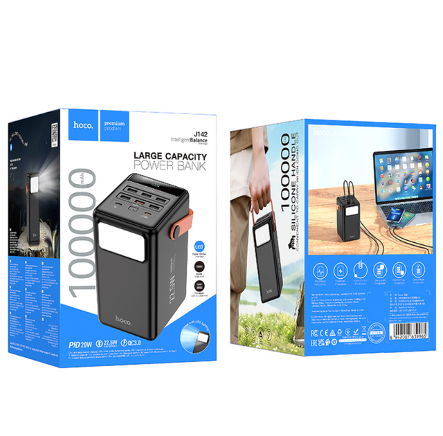УМБ Power Bank Hoco J142 Surpass 100000mAh с фонарём, 22.5W + PD20W - изображение 5