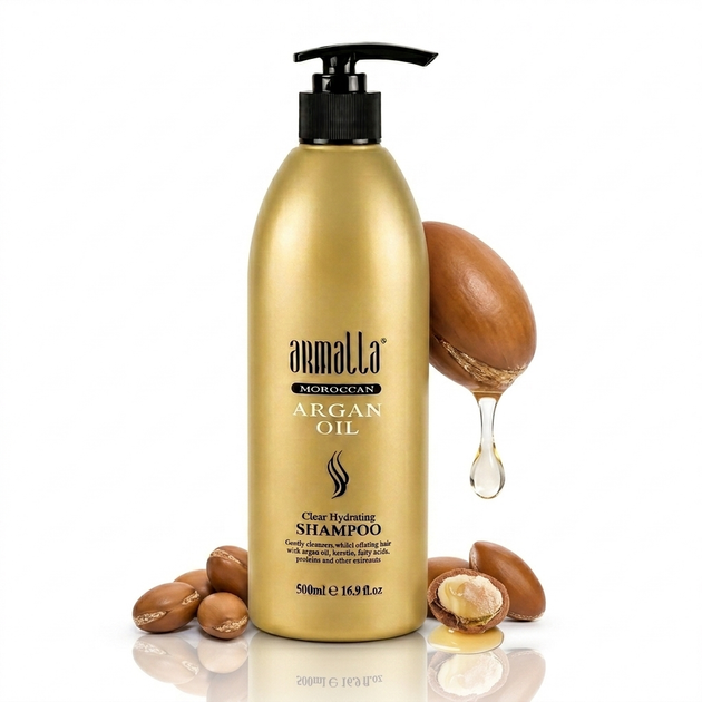 Шампунь с аргановым маслом Armalla Argan Oil 500 ml для сухих и поврежденных волос - Фото 1 Шампунь с аргановым маслом Armalla Argan Oil 500 ml для сухих и поврежденных волос - изображение 1