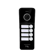 Виклична панель домофону з вбудованим зчитувачем карток SEVEN CP-7504/4 RFID black - Фото 4 Виклична панель домофону з вбудованим зчитувачем карток SEVEN CP-7504/4 RFID black - зображення 4