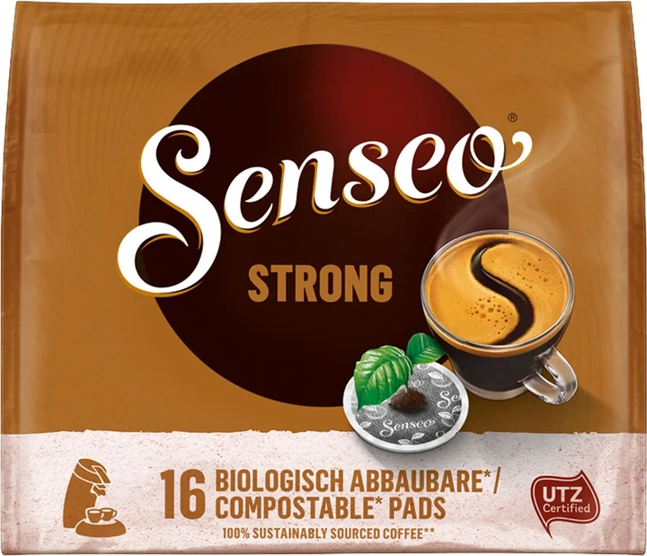 Кофе в чалдах Senseo Strong 16 монодоз Philips Senseo 62 мм. - Фото 1 Кофе в чалдах Senseo Strong 16 монодоз Philips Senseo 62 мм. - изображение 1