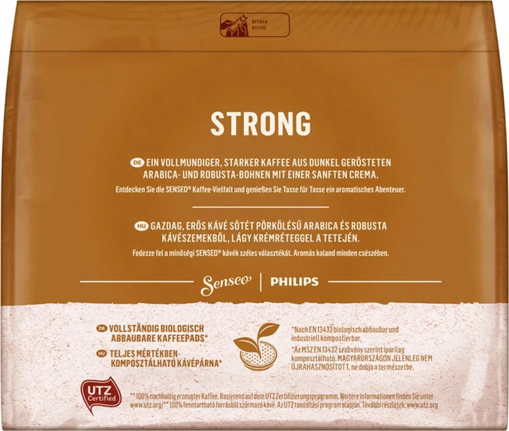 Кофе в чалдах Senseo Strong 16 монодоз Philips Senseo 62 мм. - Фото 6 Кофе в чалдах Senseo Strong 16 монодоз Philips Senseo 62 мм. - изображение 6