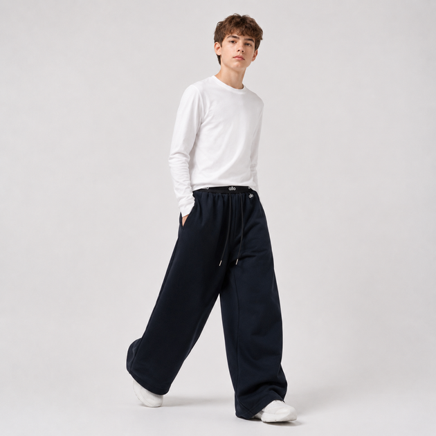 Штани спортивні KDBB підліткові широкі baggy, Темно-синій, 146 - Фото 7 Штани спортивні KDBB підліткові широкі baggy, Темно-синій, 146 - зображення 7
