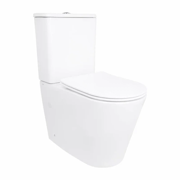 Унитаз напольный Qtap Arvin Ultra Quiet безободковый керамика 630х350х795 мм белый - Фото 1 Унитаз напольный Qtap Arvin Ultra Quiet безободковый керамика 630х350х795 мм белый - изображение 1