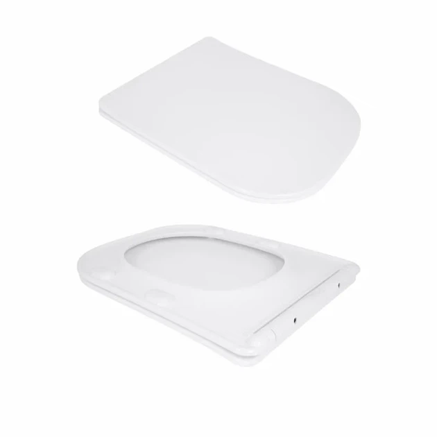 Унітаз підлоговий Qtap Stork Ultra Quiet безобідковий кераміка 630х350х805 мм Білий - зображення 8