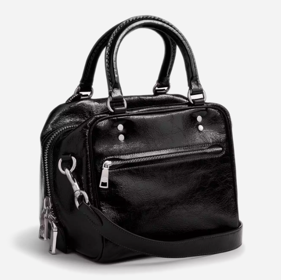 Сумка кросс-боди через плечо женская из натуральной кожи маленькая Coach Cube Rogue Bag 20 BG-COA-126 Черная (196395632770) - Фото 3 Сумка кросс-боди через плечо женская из натуральной кожи маленькая Coach Cube Rogue Bag 20 BG-COA-126 Черная (196395632770) - изображение 3