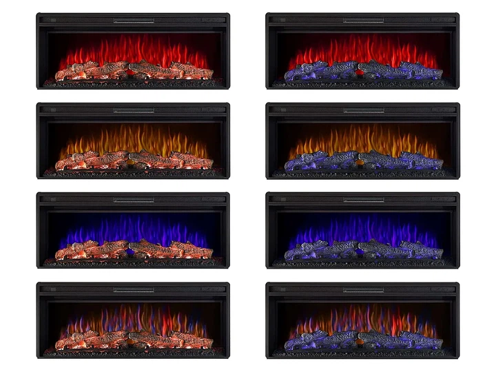 Линейный электрокамин ArtiFlame AF42 Multicolor 3D визуализации пламени 5 цветов со звуком с обогревом - изображение 4