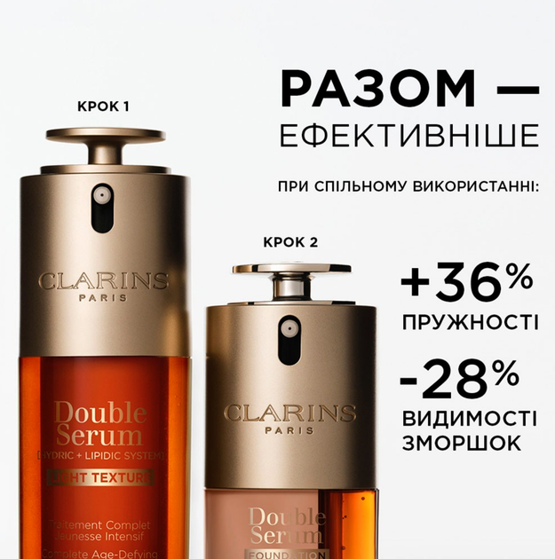 Основа-флюїд для обличчя для рівного тону та сяйва шкіри Clarins (Кларінс) Double Serum 30 мл - L2W - зображення 7
