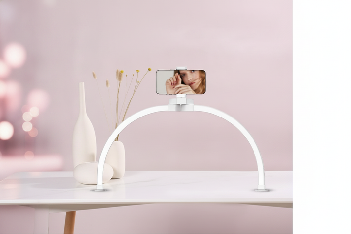 LED лампа настольная бестеневая F-700A для маникюра и салона красоты 35W 2600Lm с держателем телефона - Фото 2 LED лампа настольная бестеневая F-700A для маникюра и салона красоты 35W 2600Lm с держателем телефона - изображение 2