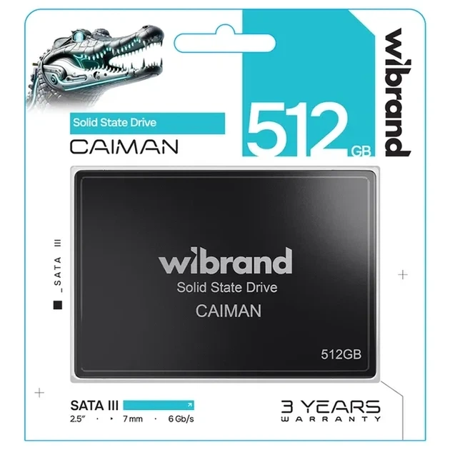 SSD Wibrand Caiman 512GB 2.5" SATAIII (WI2.5SSD/CA512GBST) - изображение 2