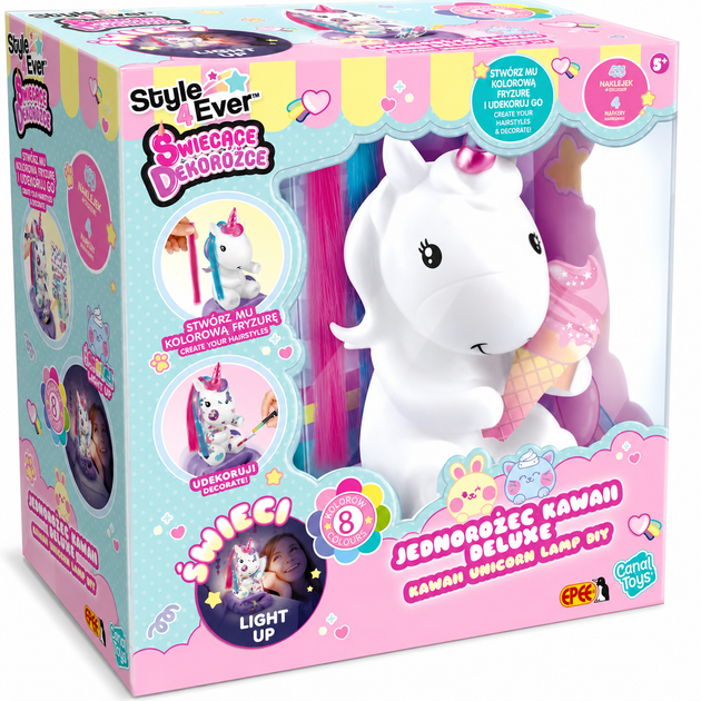Zestaw kreatywny Epee Świecące dekorożce DIY Jednorożec kawaii Deluxe (EP60086) (5905896607331) - Zdjęcie 1 Zestaw kreatywny Epee Świecące dekorożce DIY Jednorożec kawaii Deluxe (EP60086) (5905896607331) - obraz 1