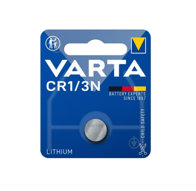 Батарейка Varta CR 1/3 N LITHIUM (06131101401) - Фото 1 Батарейка Varta CR 1/3 N LITHIUM (06131101401) - зображення 1
