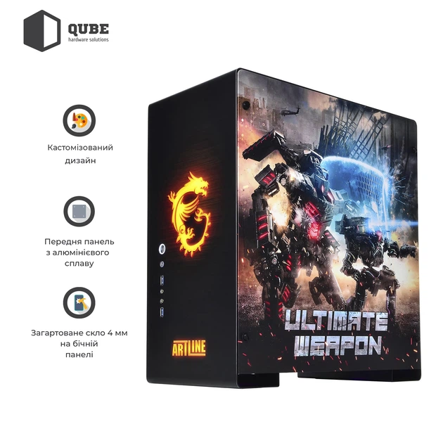 Корпус QUBE GRIFFIN Printed MSI UltimateWeapon (QBU5A_WPNU3PMUW) - Фото 4 Корпус QUBE GRIFFIN Printed MSI UltimateWeapon (QBU5A_WPNU3PMUW) - изображение 4