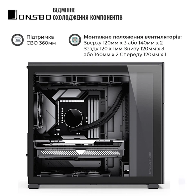 Корпус JONSBO D41 MESH Black - изображение 3