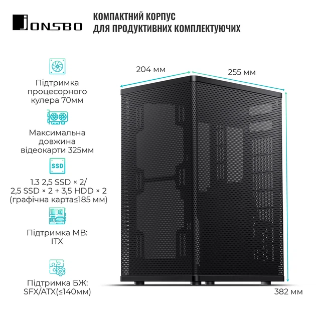 Корпус JONSBO VR3 Black - зображення 4
