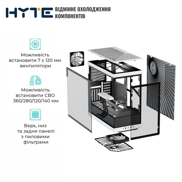 Корпус Hyte Y40 Black-White (CS-HYTE-Y40-BW) - Фото 5 Корпус Hyte Y40 Black-White (CS-HYTE-Y40-BW) - изображение 5