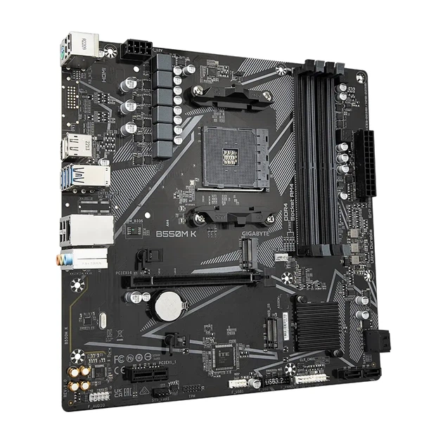 Материнська плата GIGABYTE B550M K (sAM4, AMD B550, DDR4, mATX) - зображення 2