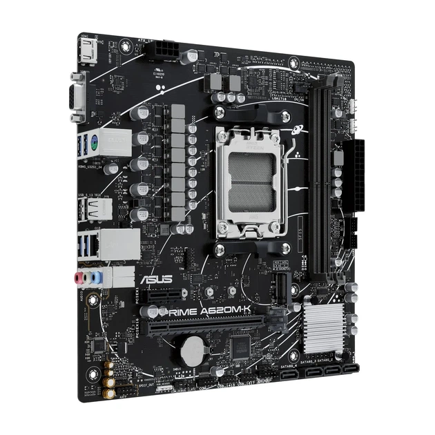 Материнская плата ASUS PRIME A620M-K (sAM5, AMD A620, DDR5, mATX) - изображение 2