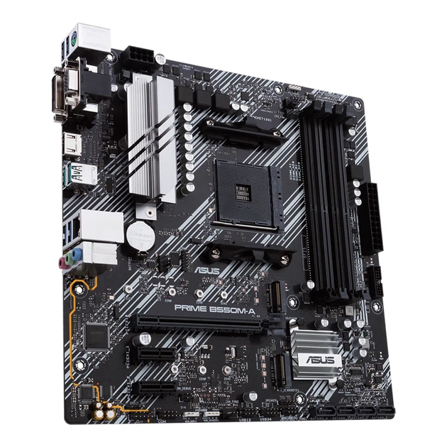 Материнская плата ASUS PRIME B550M-A/CSM (sAM4, AMD B550, DDR4, mATX) - Фото 2 Материнская плата ASUS PRIME B550M-A/CSM (sAM4, AMD B550, DDR4, mATX) - изображение 2