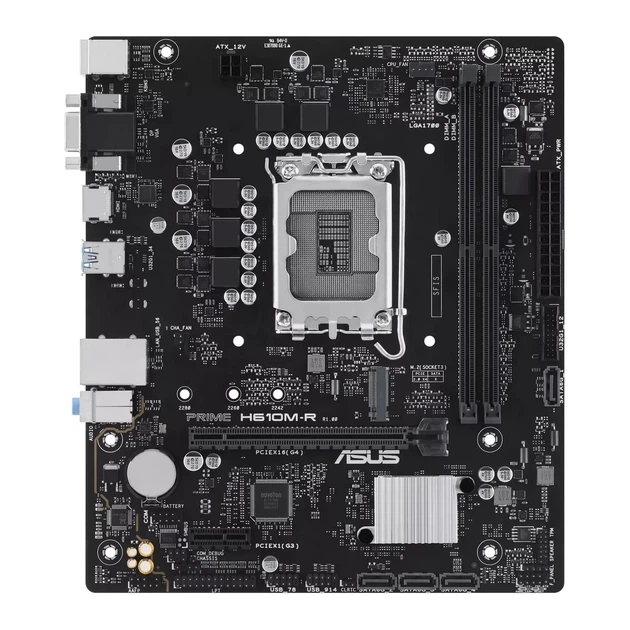 Материнська плата ASUS PRIME H610M-R-SI (s1700, Intel H610, DDR5, mATX) - зображення 2
