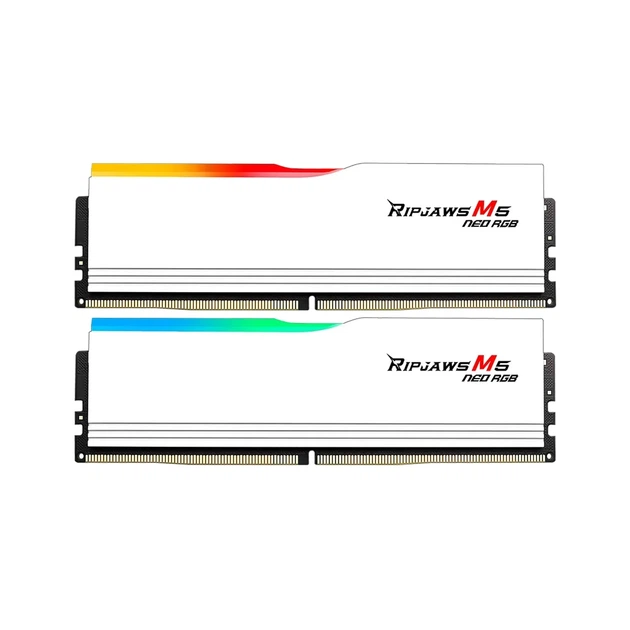 Модуль пам'яті G.Skill Ripjaws M5 Neo RGB White DDR5-6000 96GB (2x48GB) (F5-6000J3036F48GX2-RM5NRW) - Фото 2 Модуль пам'яті G.Skill Ripjaws M5 Neo RGB White DDR5-6000 96GB (2x48GB) (F5-6000J3036F48GX2-RM5NRW) - зображення 2