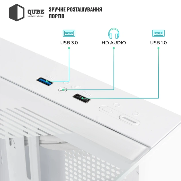 Корпус QUBE AQUARIUM ARGB White (AQUARIUM_GWNU3) - изображение 5