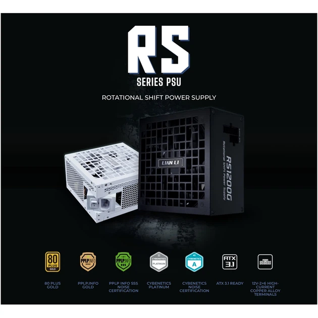 Блок питания Lian Li RS Gold RS1200G Black with Hub, EU Cord (G9P.RS1200G.BH00.EU) - изображение 6