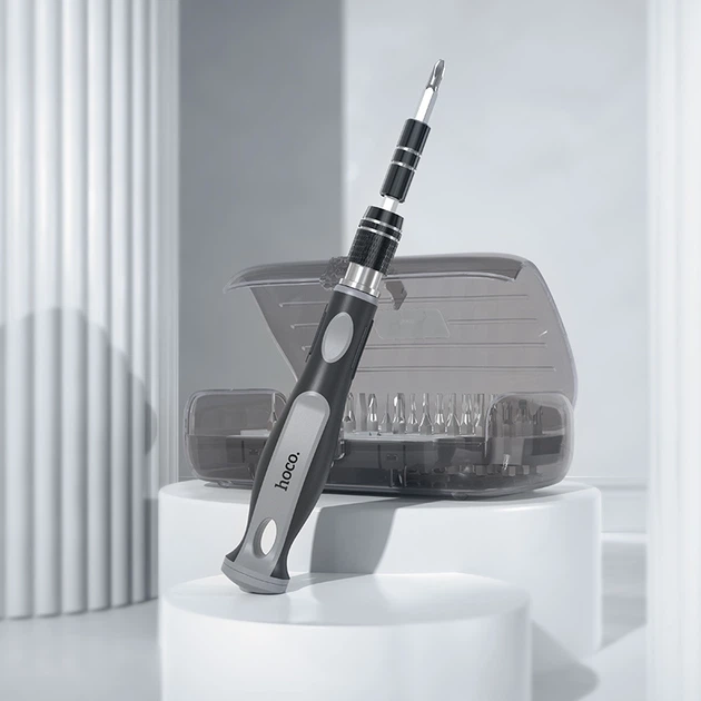Набір викруток HOCO UT10 32-in-1 screwdriver set gray and black (6942007674614) - Фото 7 Набір викруток HOCO UT10 32-in-1 screwdriver set gray and black (6942007674614) - зображення 7