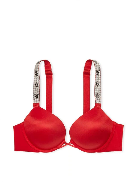 Бюстгальтер Victoria's Secret Lipstick Red Bombshell Add 2 Cups Push Up Shine Strap Bra 32А Червоний (27178877D) - Фото 3 Бюстгальтер Victoria's Secret Lipstick Red Bombshell Add 2 Cups Push Up Shine Strap Bra 32А Червоний (27178877D) - зображення 3