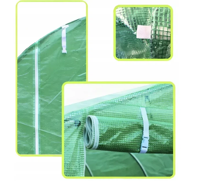 Теплица садовая пленочная Bass Polska Ekspand TFO25-2X3X2-1-Z 2х3х2 м зеленая (TFO25-2X3X2-1-Z) - изображение 4