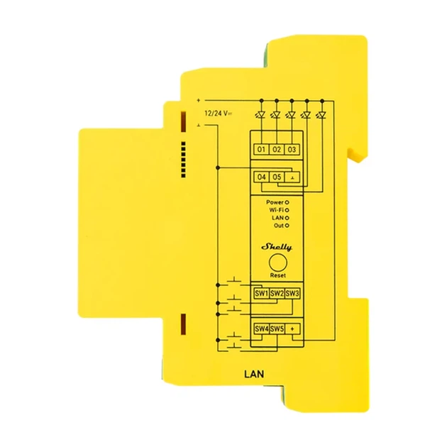 LED контроллер Shelly RGBWW Pro Wi-Fi 5-канальный DIN (3800235268216) - изображение 4