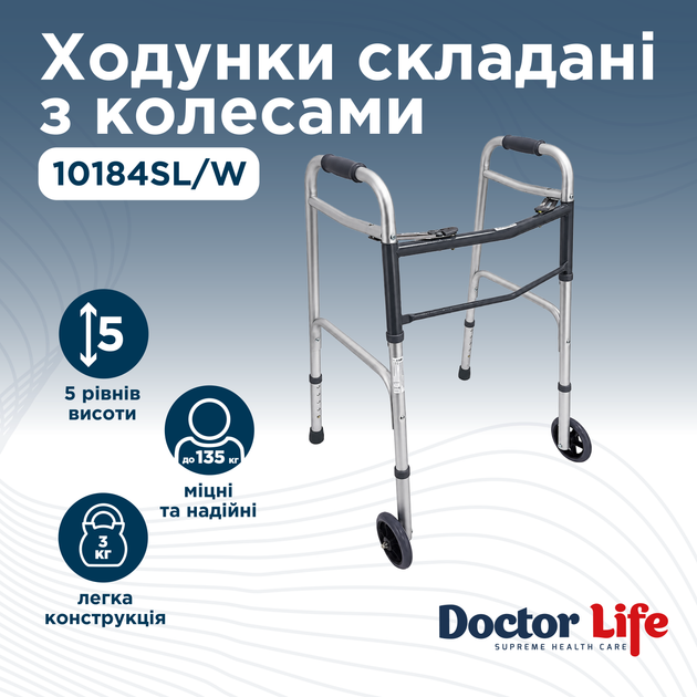 Ходунки на колесах Doctor Life (10184SL/W) (2000444005690) - Фото 3 Ходунки на колесах Doctor Life (10184SL/W) (2000444005690) - изображение 3