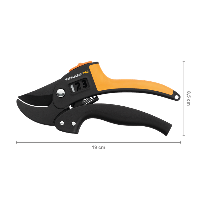 Контактний секатор з храповим механізмом PowerStep ™ Fiskars P83 111670 (1000575) - изображение 2