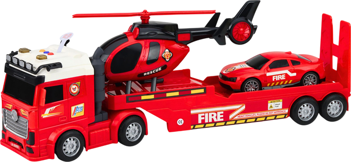 Набір пожежний LEAN Toys Fire Flatbed Transporter 29068 (5905991090601) - зображення 2