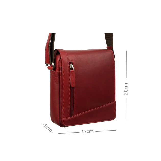 Мужская кожаная сумка красного цвета Visconti S7 Red Bag A5 - Фото 2 Мужская кожаная сумка красного цвета Visconti S7 Red Bag A5 - изображение 2