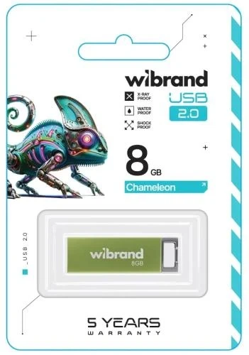 Флеш накопитель USB 8Gb Wibrand Chameleon, Light Green, USB 2.0 (WI2.0/CH8U6LG) - Фото 2 Флеш накопитель USB 8Gb Wibrand Chameleon, Light Green, USB 2.0 (WI2.0/CH8U6LG) - изображение 2