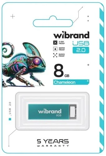 Флеш накопичувач USB 8Gb Wibrand Chameleon, Light Blue, USB 2.0 (WI2.0/CH8U6LU) - Фото 2 Флеш накопичувач USB 8Gb Wibrand Chameleon, Light Blue, USB 2.0 (WI2.0/CH8U6LU) - зображення 2
