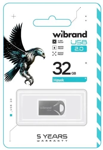 Флеш накопитель USB 32Gb Wibrand Hawk, Silver, USB 2.0 (WI2.0/HA32M1S) - Фото 2 Флеш накопитель USB 32Gb Wibrand Hawk, Silver, USB 2.0 (WI2.0/HA32M1S) - изображение 2