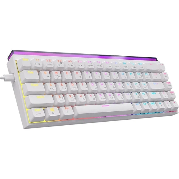 Клавіатура USB Ajazz NK68 Red Switch White (NK68-R-W) UA - Фото 2 Клавіатура USB Ajazz NK68 Red Switch White (NK68-R-W) UA - изображение 2