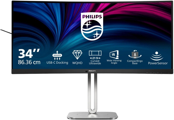 Monitor 34" Philips Business Curved VA (34B2U5600C/00) - Zdjęcie 1 Monitor 34" Philips Business Curved VA (34B2U5600C/00) - obraz 1