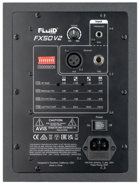 Студійний монітор Fluid Audio FX50 V2 Чорний (SUP_IJ210) (810061210092) - зображення 5