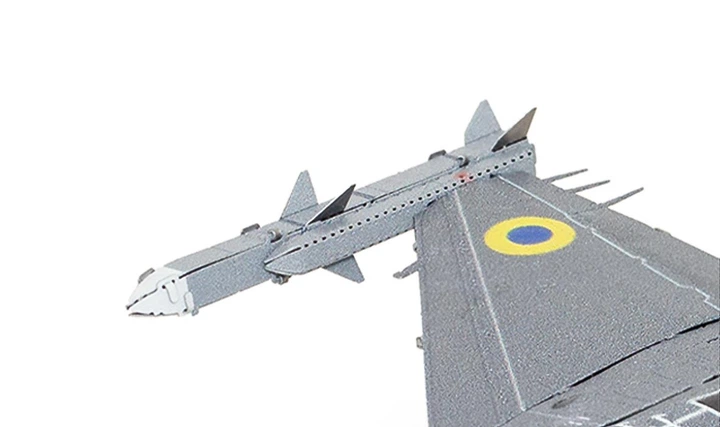 Металлический 3D конструктор Metal Earth Истребитель F-16 Fighting Falcon Ukrainian Air Force - изображение 12