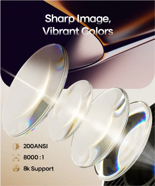 Смарт проектор Magcubic HY300 Pro Портативный мультимедийный LED проектор для домашнего кинотеатра на Андроид. 4K, Wi-Fi, Bluetooth, Android 14 - изображение 7