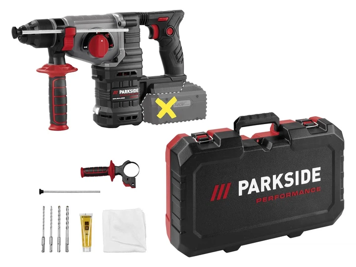 Акумуляторний перфоратор Parkside PARKSIDE PERFORMANCE PРАKH 20-Li А1 + АКБ 4Ah+зарядний пристрій - изображение 2