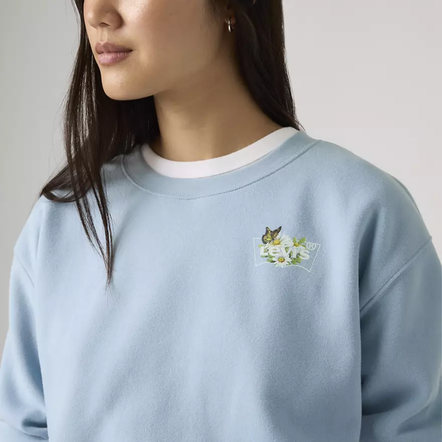 Женский свитер Levi's (199105448616) Graphic Everyday Crewneck L голубой - изображение 2