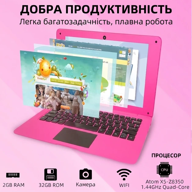 Ноутбук 10.1" iSTYLE DreamBook A10 Intel Atom x5-Z8350 RAM 2GB eMMC 32GB Windows 10 (UKR) (102155305) - Уцінка - зображення 3