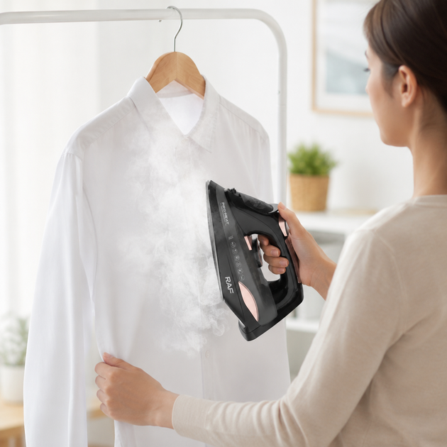 Утюг RAF ELECTRIC STEAM IRON R.1388 / Паровой утюг беспроводной + зарядная база, 2400 Вт / Утюг с керамическим покрытием - изображение 5