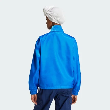 Жіночий анорак Woven Nylon Badge спортивний зіп-худі синій 2XL - зображення 2