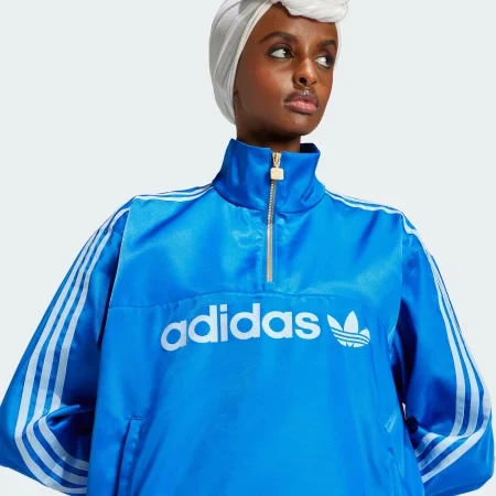 Жіночий анорак Woven Nylon Badge спортивний зіп-худі синій 2XL - зображення 4