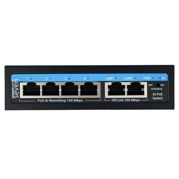 Коммутатор PoE (switch) 4 порта SEVEN P-7324 - изображение 2